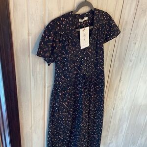 Christy Dawn Dress in Noir Tulips